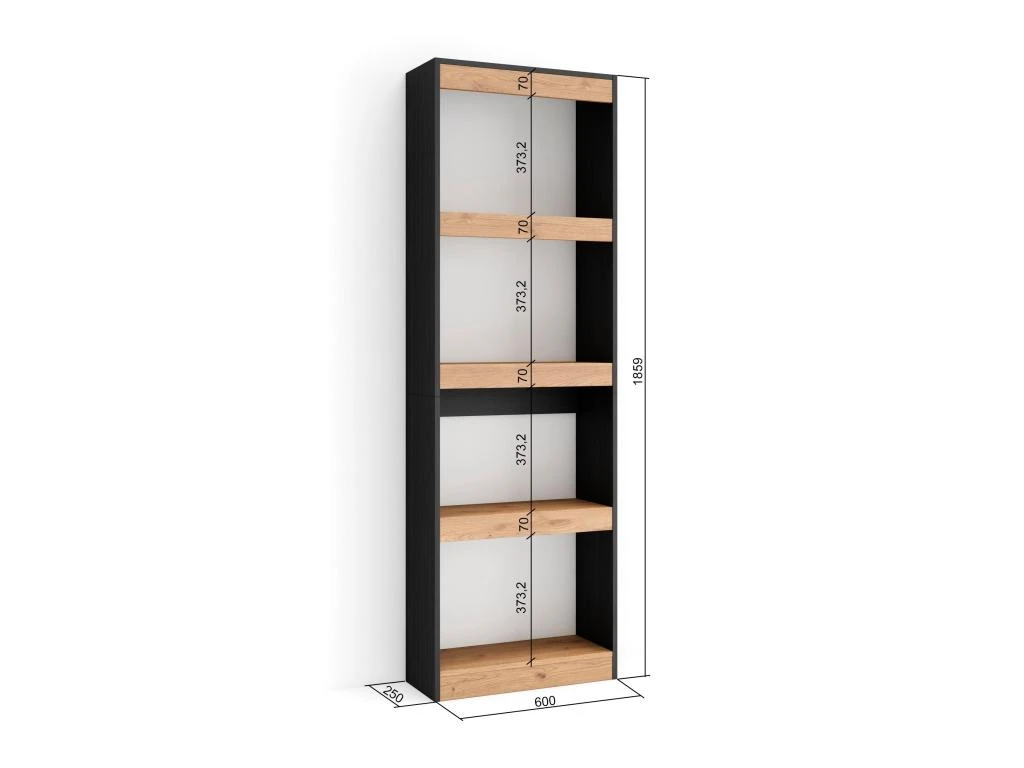 Étagère Bibliothèque, Étagère De Rangement, 60x186x25cm, Salon Salle à Manger Bureau, Salon, Bureau 5 Étagère Bibliothèque, Étagère De Rangement, 60x186x25cm, Salon Salle à Manger Bureau, Salon, Bureau – Image 3