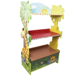Bibliothèque Enfant Sunny Safari En Bois Pour Rangement De Livres Jouets W-8268A