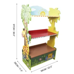 Bibliothèque Enfant Sunny Safari En Bois Pour Rangement De Livres Jouets W-8268A -Pas Cher Mobiliora Magasin bibliotheque 21285853