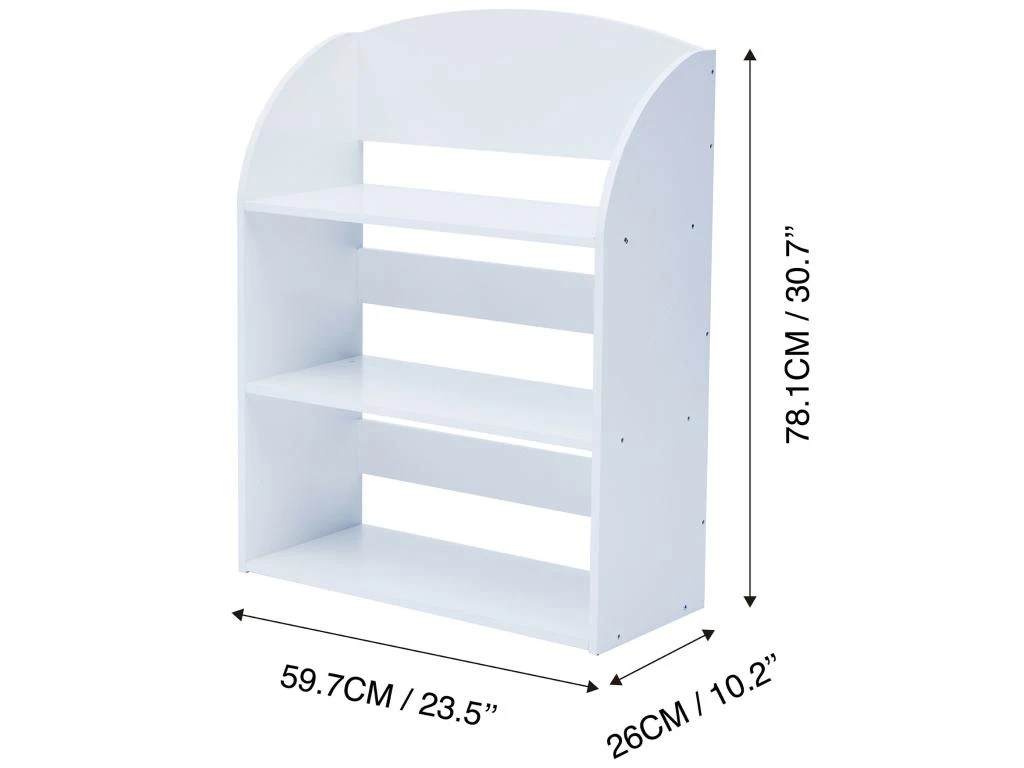 Fantasy Fields - Plain Kids 3 Shelf Bibliothèque - Blanc 6 Fantasy Fields - Plain Kids 3 Shelf Bibliothèque - Blanc – Image 4