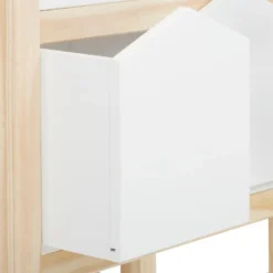 Bibliothèque Square Line 2 Paniers Blanc Nature -Pas Cher Mobiliora Magasin bibliotheque 21516631