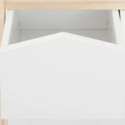 Bibliothèque Square Line 2 Paniers Blanc Nature -Pas Cher Mobiliora Magasin bibliotheque 21516633