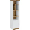 Bibliothèque Castor 5 Ouverte Blanc/chêne