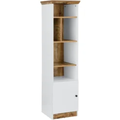 Bibliothèque Castor 5 Ouverte Blanc/chêne 16 Bibliothèque Castor 5 Ouverte Blanc/chêne -Pas Cher Mobiliora Magasin bibliotheque 21681363