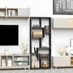 Bibliothèque Zigzag NICE Full Noir -Pas Cher Mobiliora Magasin bibliotheque 21988585