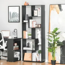 Bibliothèque Zigzag NICE Full Noir -Pas Cher Mobiliora Magasin bibliotheque 21988587