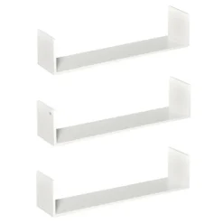 Lot De 3 étagères Murales SANTOS Blanches