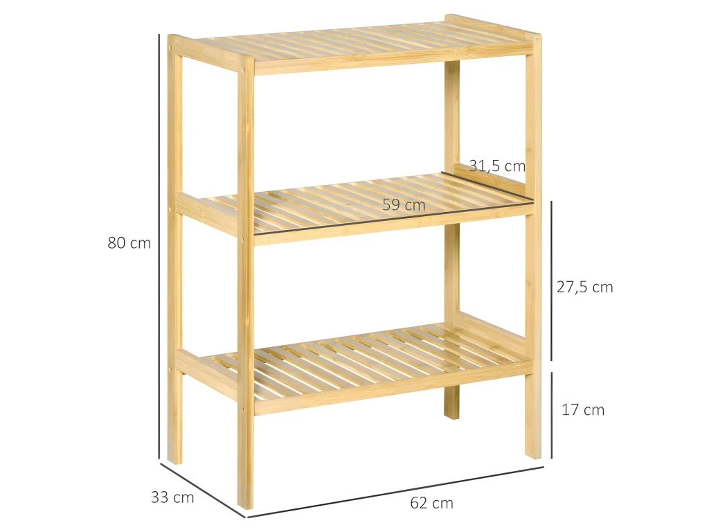 Etagère De Rangement MERITI Bambou 5 Etagère De Rangement MERITI Bambou – Image 3