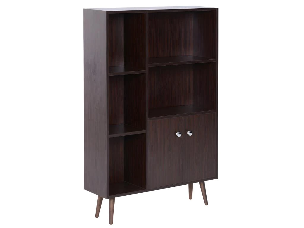 Bibliothèque Scandinave Wengé HANK Multiples Rangements 3 Bibliothèque Scandinave Wengé HANK Multiples Rangements