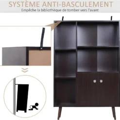 Bibliothèque Scandinave Wengé HANK Multiples Rangements 11 Bibliothèque Scandinave Wengé HANK Multiples Rangements -Pas Cher Mobiliora Magasin bibliotheque 21988681