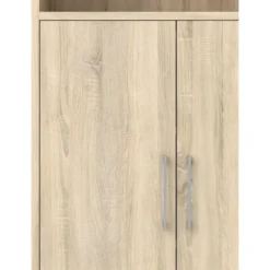 Prisme Armoire De Bureau 2 Portes Et 1 Tablette De Rangement. Finition Chêne. -Pas Cher Mobiliora Magasin bibliotheque 22083005