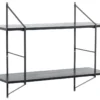 Belfast Étagère Murale, Avec 2 Tablettes De Rangement, Support En Noir.