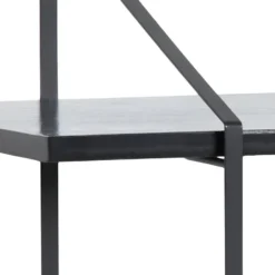 Belfast Étagère Murale, Avec 2 Tablettes De Rangement, Support En Noir. -Pas Cher Mobiliora Magasin bibliotheque 22083335