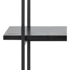 Angus Étagère Avec 5 Tablettes De Rangement Et 1 Porte, Noir. -Pas Cher Mobiliora Magasin bibliotheque 22083413