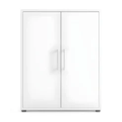 Prisme Armoire De Bureau 2 Portes. Blanc -Pas Cher Mobiliora Magasin bibliotheque 22083555