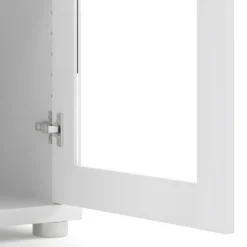 Prisme Armoire De Bureau 2 Portes Vitrées. Blanc -Pas Cher Mobiliora Magasin bibliotheque 22083643