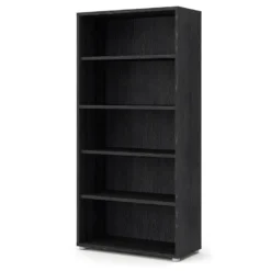 Prisme Étagère 4 Tablettes De Rangement. Imitation Frêne Noir. -Pas Cher Mobiliora Magasin bibliotheque 22083767