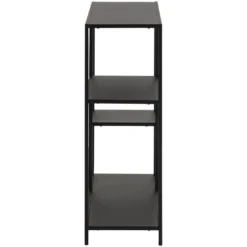 Newcastle Étagère Avec 3 Tablettes De Rangement, Noir. -Pas Cher Mobiliora Magasin bibliotheque 22083795