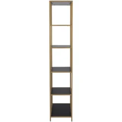 Sea Bibliothèque Avec 4 Tablettes De Rangement, Noir. -Pas Cher Mobiliora Magasin bibliotheque 22083899