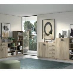 Bibliothèque Design 4 étagères, Coloris Chêne Clair Collection TOLLY 9 Bibliothèque Design 4 étagères, Coloris Chêne Clair Collection TOLLY -Pas Cher Mobiliora Magasin bibliotheque 22128137