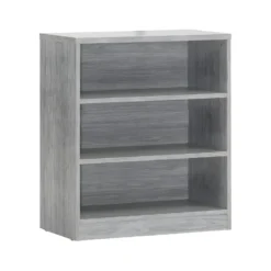 Bibliothèque Design 2 étagères, Coloris Chêne Gris Collection SPACI