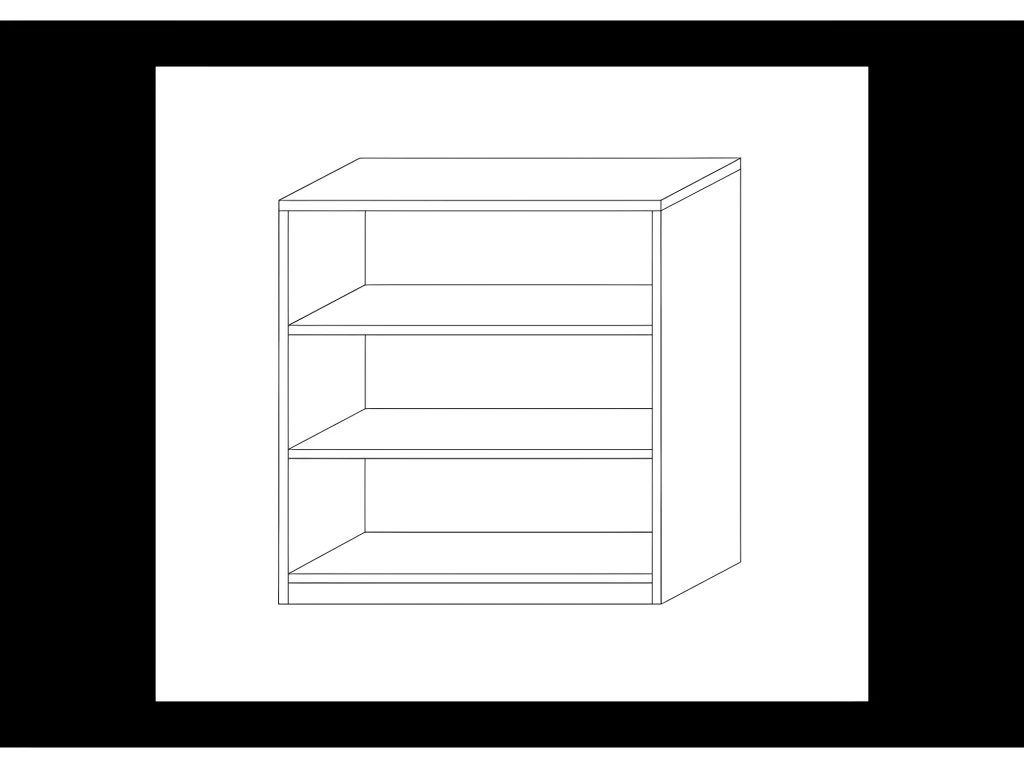 Bibliothèque Design 2 étagères, Coloris Chêne Gris Collection SPACI 4 Bibliothèque Design 2 étagères, Coloris Chêne Gris Collection SPACI – Image 2