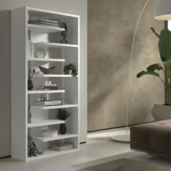 Bibliothèque Large Design, Coloris Blanc Collection MIRE 8 Bibliothèque Large Design, Coloris Blanc Collection MIRE -Pas Cher Mobiliora Magasin bibliotheque 22128373