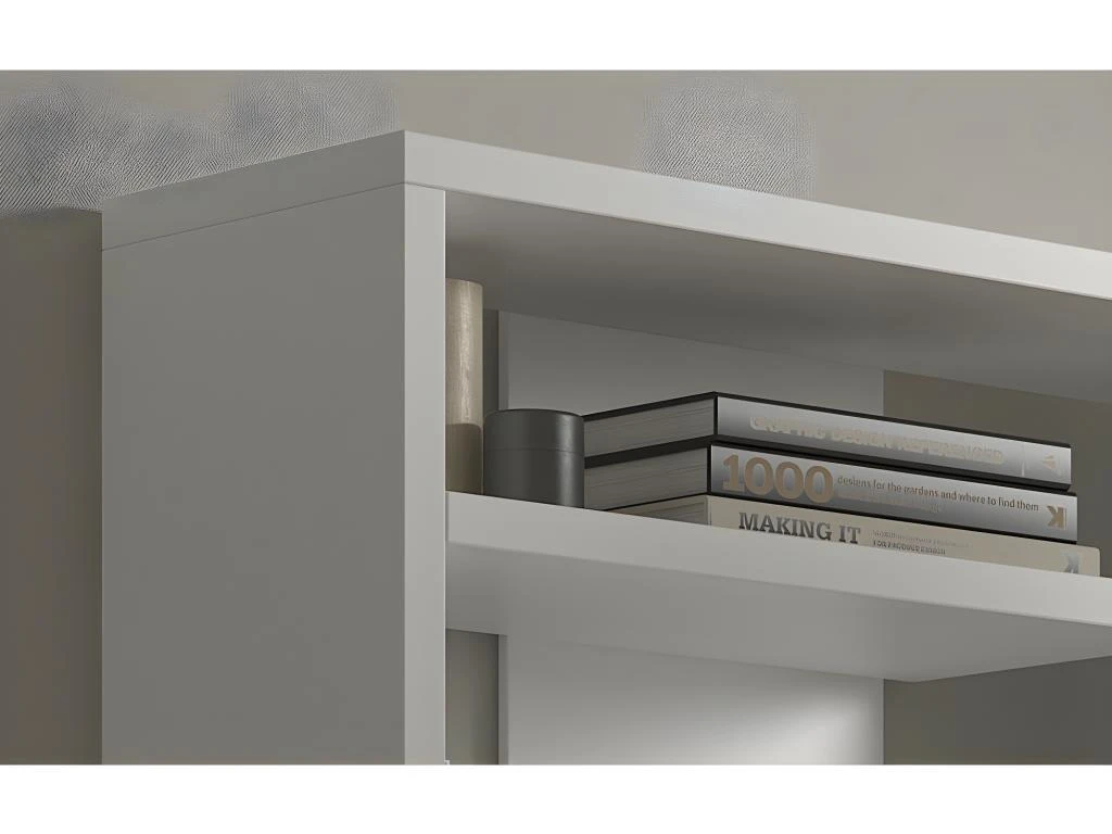 Bibliothèque Large Design, Coloris Blanc Collection MIRE 7 Bibliothèque Large Design, Coloris Blanc Collection MIRE – Image 5