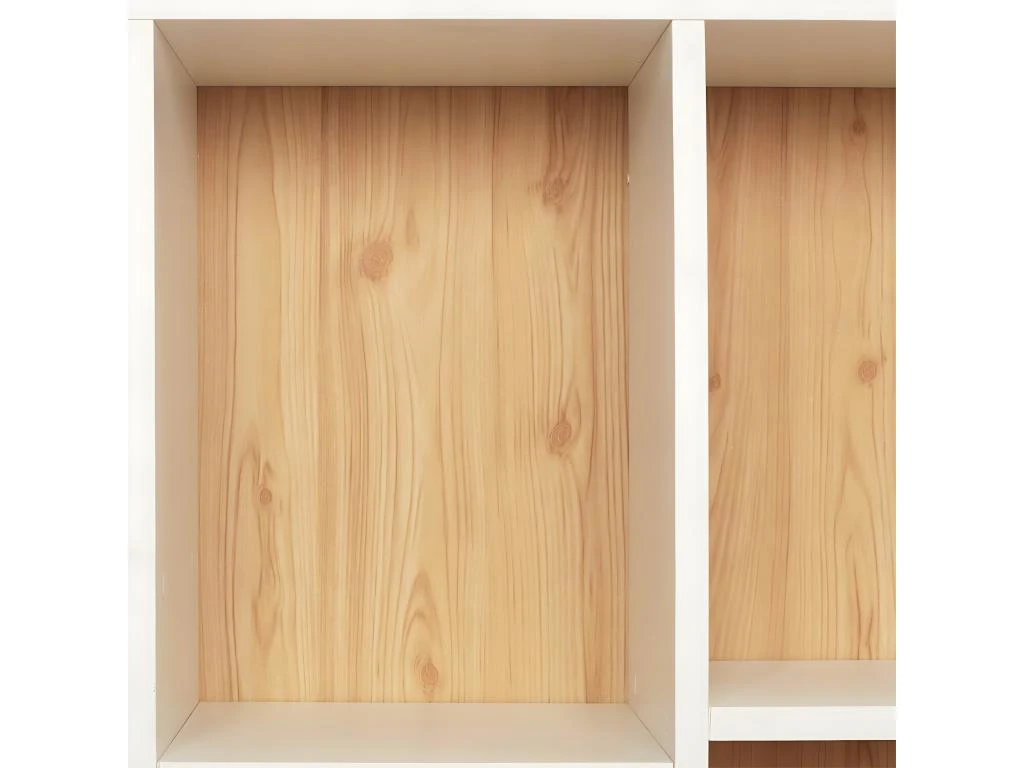 BILLY - Bibliothèque 14 Etagères Blanc Et Bois 6 BILLY - Bibliothèque 14 Etagères Blanc Et Bois – Image 4