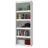 Bibliothèque Bookcase Blanc 6 Niches Largeur 70 Cm -Pas Cher Mobiliora Magasin bibliotheque 22969987