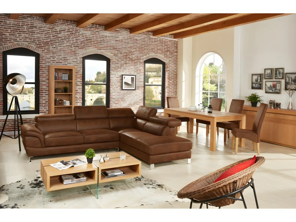 Bibliothèque Avec 4 étagères Et 1 Porte - Chêne Huilé - SYMPHONIE 10 Bibliothèque Avec 4 étagères Et 1 Porte - Chêne Huilé - SYMPHONIE – Image 8