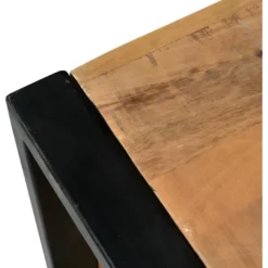 Bibliothèque HARLEM - 3 Tiroirs & 7 Niches - Bois De Manguier & Métal -Pas Cher Mobiliora Magasin bibliotheque 295915