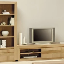 Bibliothèque Avec 4 étagères Et 1 Porte - Chêne Huilé - SYMPHONIE 16 Bibliothèque Avec 4 étagères Et 1 Porte - Chêne Huilé - SYMPHONIE -Pas Cher Mobiliora Magasin bibliotheques et etageres 223065