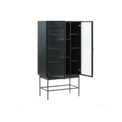 Vaisselier 2 Portes Métal/Bois/Verre - TEULAT BLUR -Pas Cher Mobiliora Magasin buffet 11128187