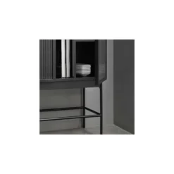 Vaisselier 2 Portes Métal/Bois/Verre - TEULAT BLUR -Pas Cher Mobiliora Magasin buffet 11128191