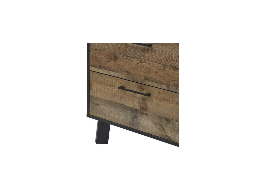 Vaisselier 2 Portes 2 Tiroirs Bois/Métal - NINO 6 Vaisselier 2 Portes 2 Tiroirs Bois/Métal - NINO – Image 4