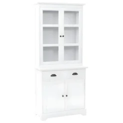 Buffet Bahut Armoire Console Meuble De Rangement Vaisselier Avec 4 Portes Mdf Et Bois De Pin 180 Cm 4402167