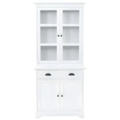 Buffet Bahut Armoire Console Meuble De Rangement Vaisselier Avec 4 Portes Mdf Et Bois De Pin 180 Cm 4402167 -Pas Cher Mobiliora Magasin buffet 8933963