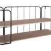 Étagère Murale En Bois Et Acier Noir 75 X 36 Cm -Pas Cher Mobiliora Magasin etagere 13456981
