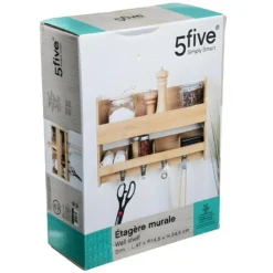 Etagère Murale Bambou Avec Crochets 5five - Bambou -Pas Cher Mobiliora Magasin etagere 13466099