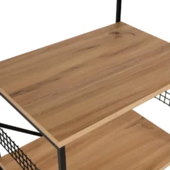 Meuble Polyvalent, 100% Aggloméré Plaqué Mélaminé, Coloris Noir Pin 60x124x45 -Pas Cher Mobiliora Magasin etagere 14280133