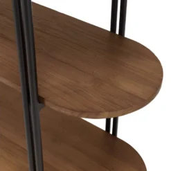 ALIDA - Étagère 5 Niveaux Open Space En Teck Recyclé Coins Arrondis -Pas Cher Mobiliora Magasin etagere 14652811