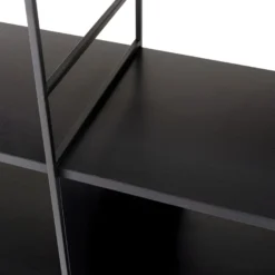 DALY - Étagère 10 Niches 5 Niveaux Noire Piètement Métal -Pas Cher Mobiliora Magasin etagere 14652837