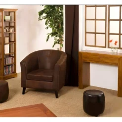 AYAN - Étagère Bibliothèque Marron 45 Cm Bois Teck -Pas Cher Mobiliora Magasin etagere 14652857