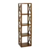 EDEN - Étagère Marron 4 Cases 40 Cm Croisillons Bois Mindi 1 EDEN - Étagère Marron 4 Cases 40 Cm Croisillons Bois Mindi -Pas Cher Mobiliora Magasin etagere 14652907