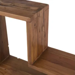 ALIDA - Étagère Murale Marron Forme 'L' 1 Niche Bois Teck Recyclé -Pas Cher Mobiliora Magasin etagere 14653007