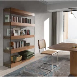 Étagère En Noyer Et Verre 3091 ANGEL CERDA 14 Étagère En Noyer Et Verre 3091 ANGEL CERDA -Pas Cher Mobiliora Magasin etagere 14730783