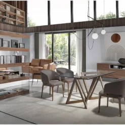 Étagère En Noyer Et Verre 3091 ANGEL CERDA 15 Étagère En Noyer Et Verre 3091 ANGEL CERDA -Pas Cher Mobiliora Magasin etagere 14730785