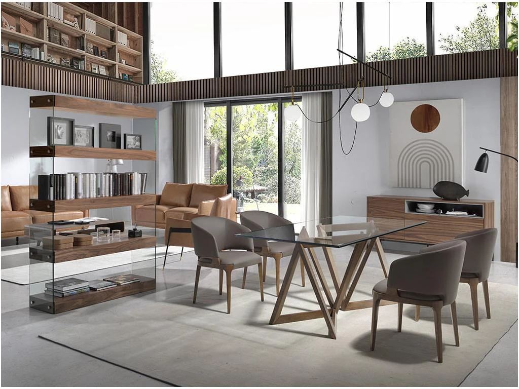 Étagère En Noyer Et Verre 3091 ANGEL CERDA 6 Étagère En Noyer Et Verre 3091 ANGEL CERDA – Image 4