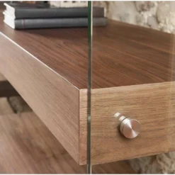 Étagère En Noyer Et Verre 3091 ANGEL CERDA 19 Étagère En Noyer Et Verre 3091 ANGEL CERDA -Pas Cher Mobiliora Magasin etagere 14730793